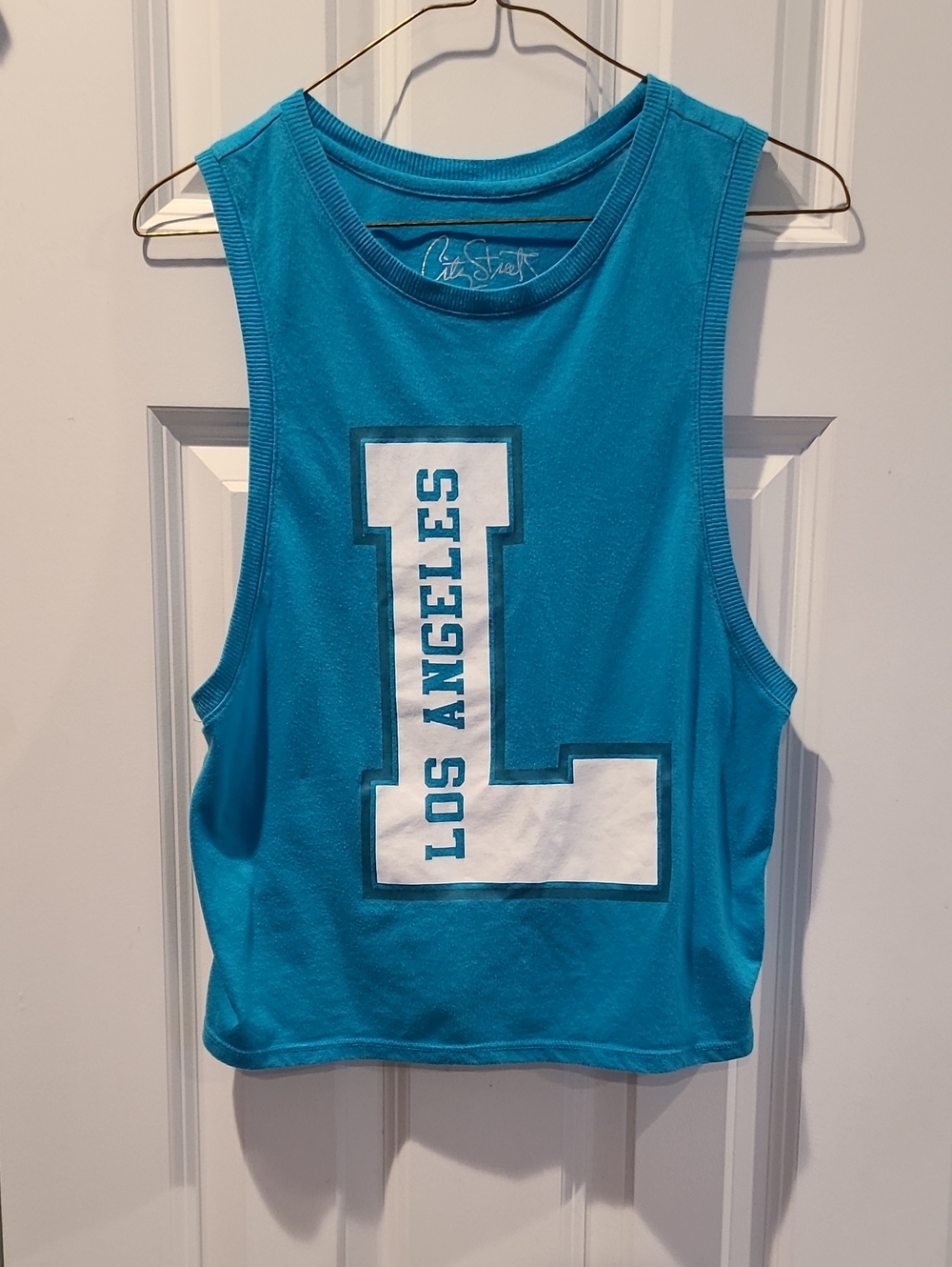 Los Angeles Blue Graphic Crop Tank